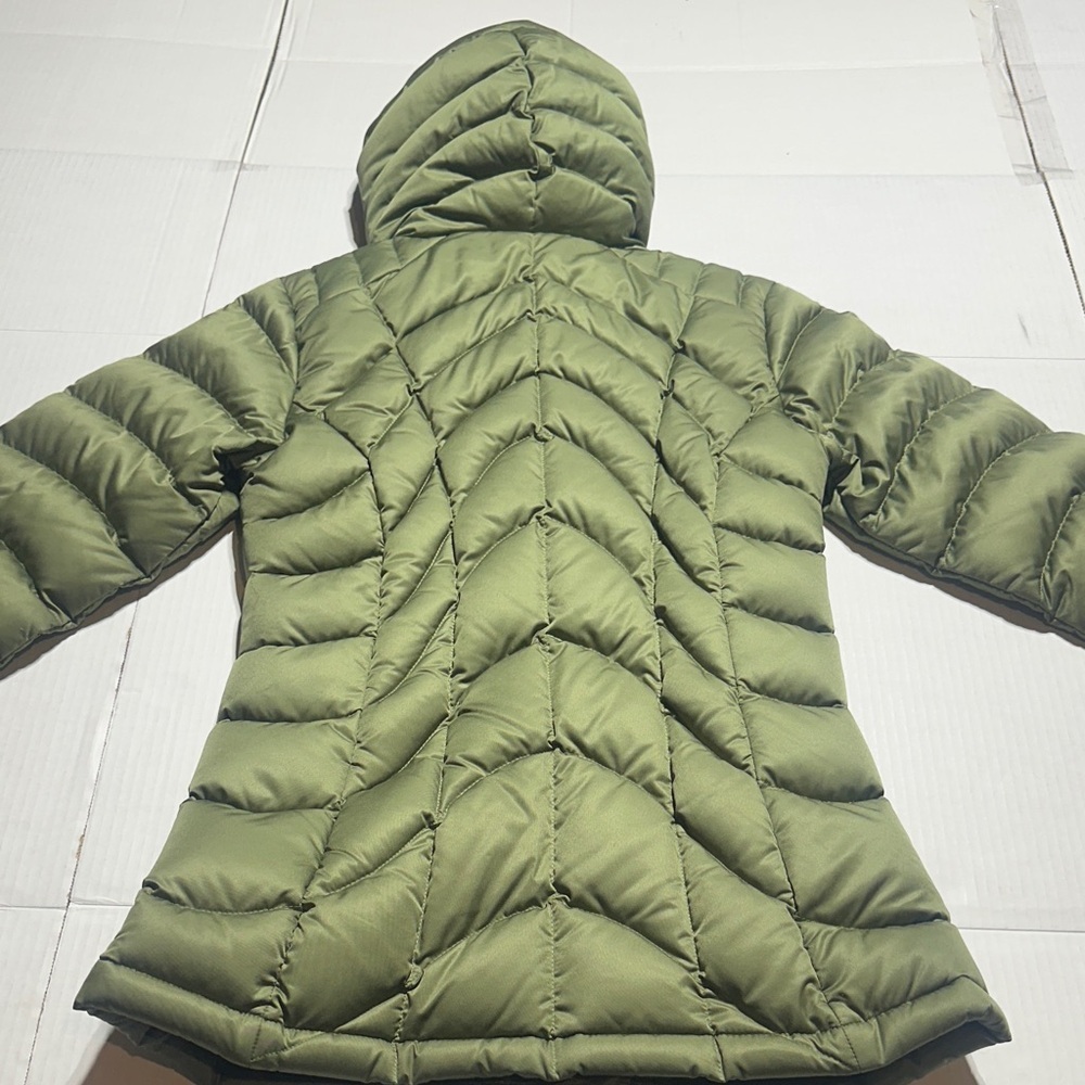 Patagonia Women's olive drab Puffer Jacket w zippers and snap buttons goosedown - Picture 7 of 14
